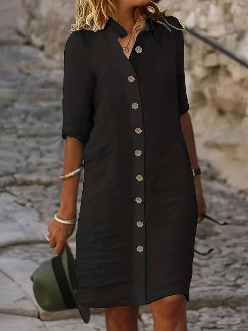 Maelis | Elegantes Hemdblusenkleid Damen für Jeden Anlass 5